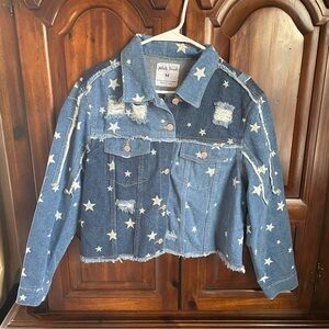 White Birch Starry Denim Jacket